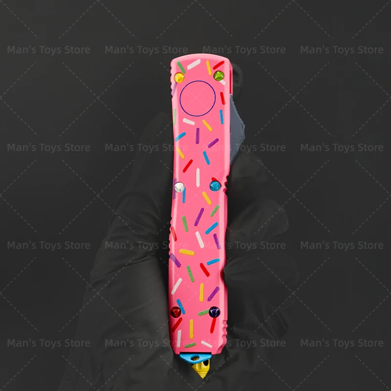 

Складной нож Micro UT Dessert Warrior ULTRA Donut Pink OTF TECH, портативный карманный нож для активного отдыха, инструмент EDC, рукоять из алюминия CNC T6061