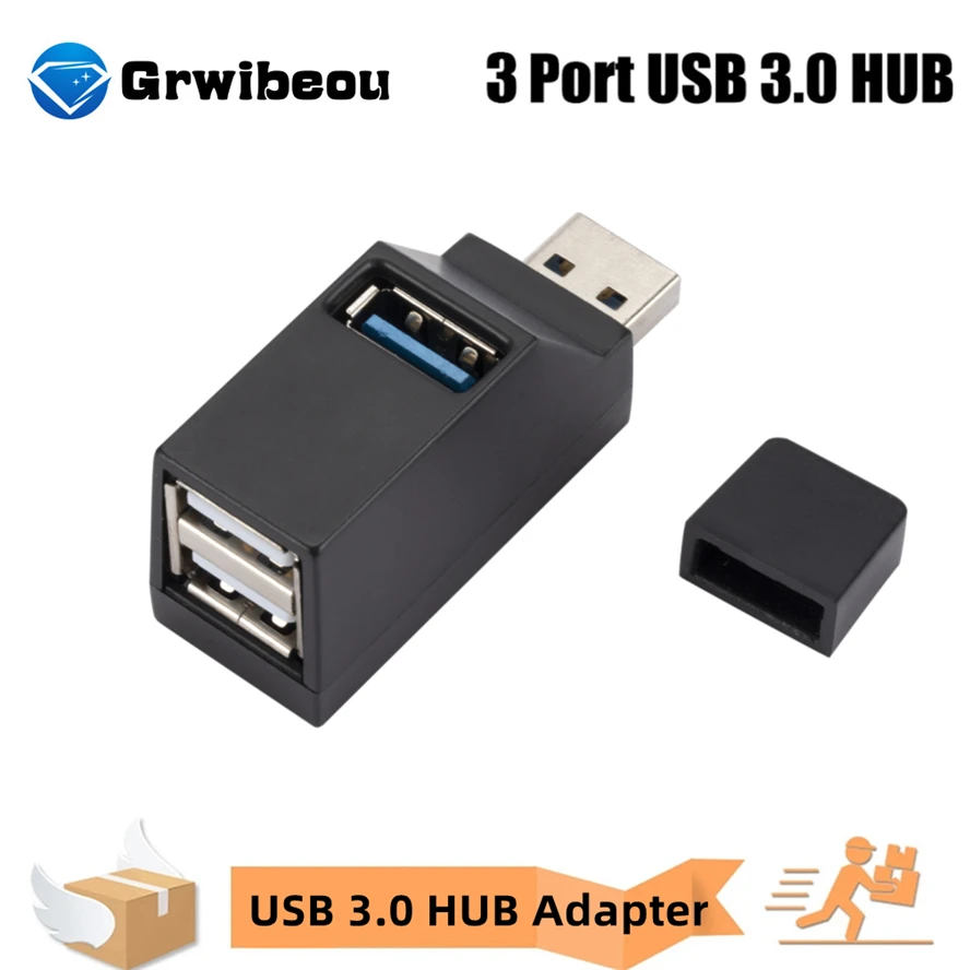 

USB 3.0 HUB Adapter Extender Mini Splitter Box 3 Port High Speed Data Transfer USB Splitter Docking Station For PC Laptop U Disk