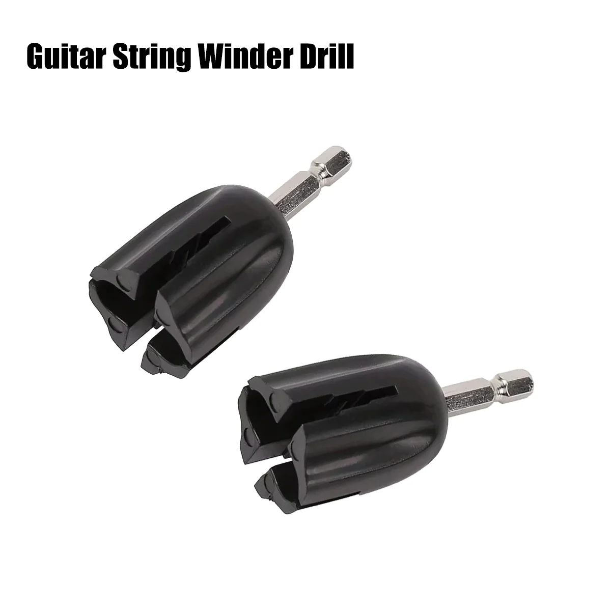 Miwayer - Juego de 1/2 cabezales de taladro para enrollar cuerdas de guitarra eléctrica, cambiador de cuerdas universal para guitarra acústica, eléctrica y clásica