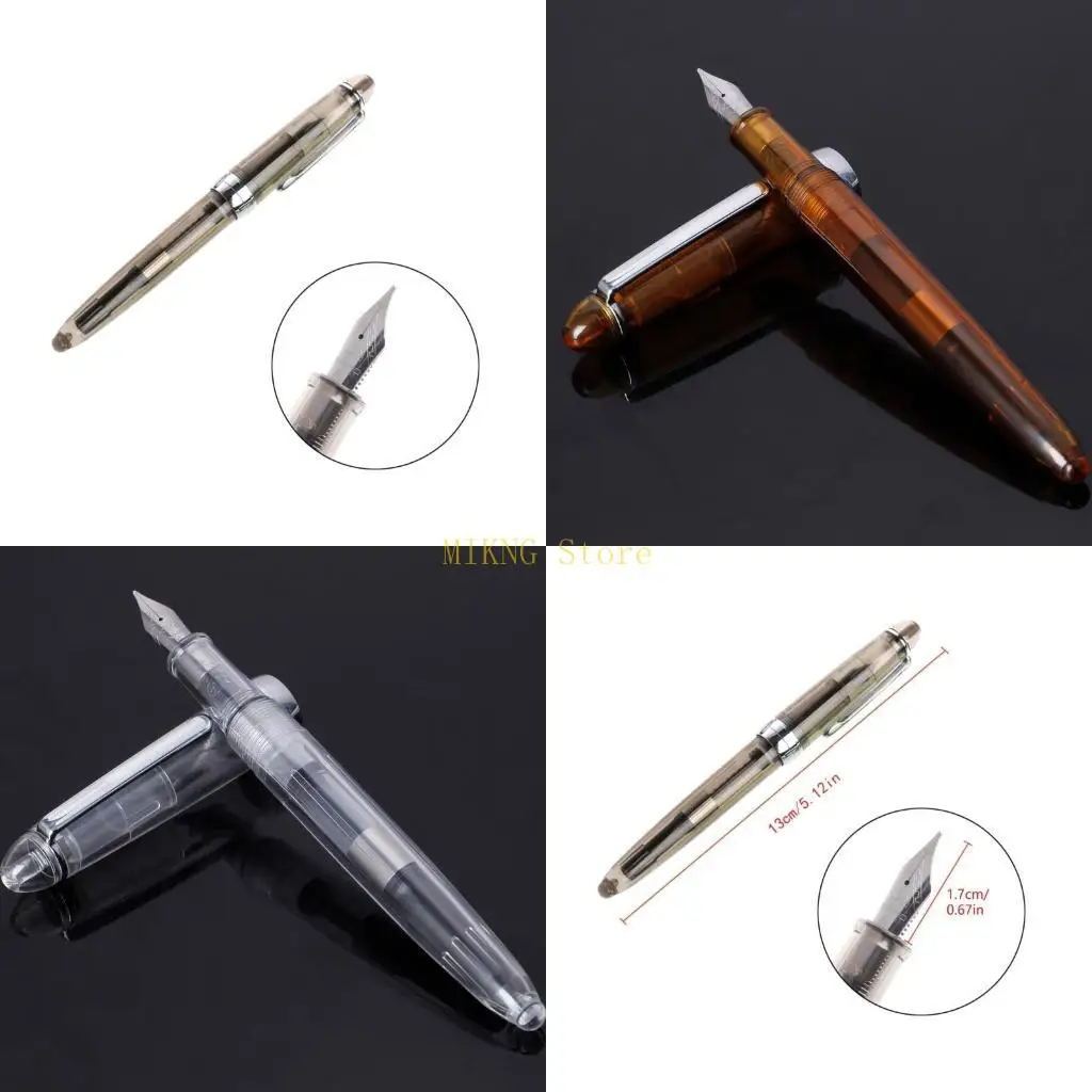 JINHAO 992 Transparent Fountain Pen 0.5mm Stationery Supplies Writing Tools Gift Best Sale