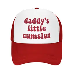 Czapki typu Trucker Daddy's Little Cumslut dla kobiet Czerwone męskie śmieszne czapki typu Trucker dla mężczyzn Brudny prezent