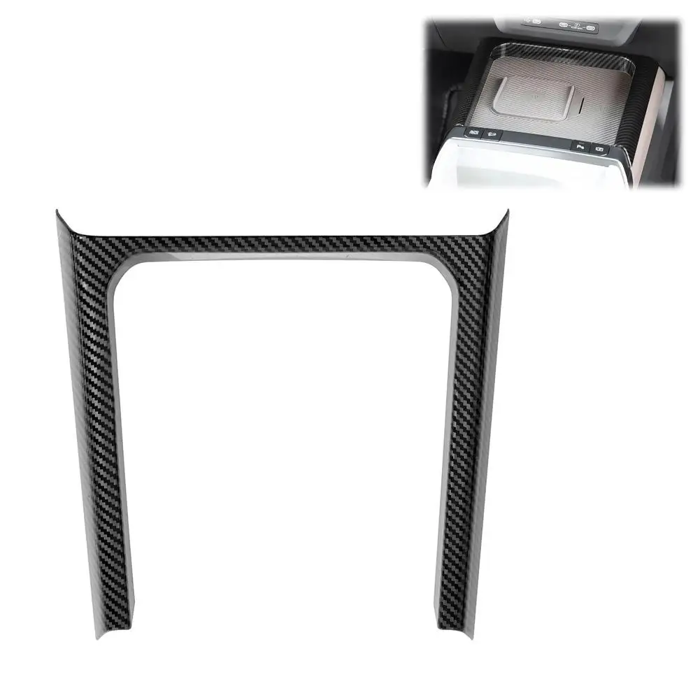 Carbon Fiber Console Cover For Kia Seltos 2027 Wireless Charging Trim Protector Accessory