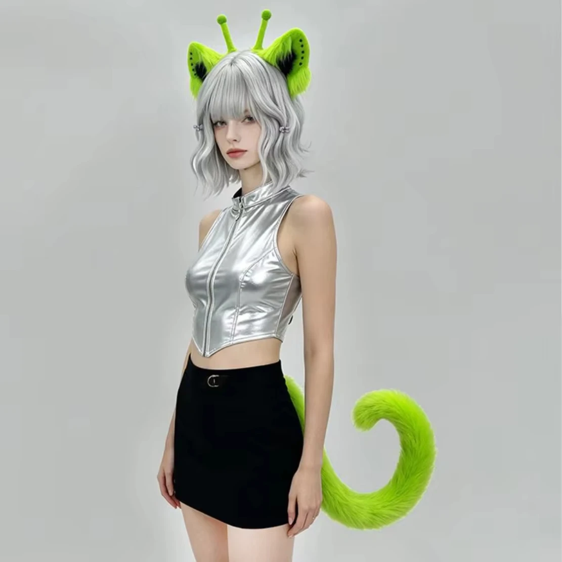 Anime Mechanical Robot Cyberpunk Lolita Cosplay Hair Clip PVC Hairpin Headwear Accessory for Halloween