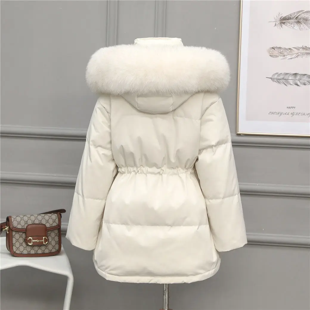 Winter New Cotton Padded Big Fur Parka Warmer Thicken Loose Hooded Jacket Women New Down Jacket Women Parkas