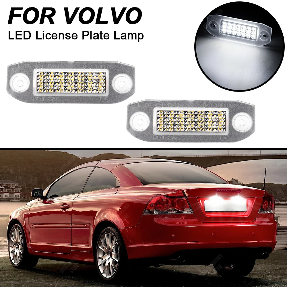 

LED License Plate Light For Volvo C70 XC90 S40 V50 V60 V70 XC60 S60 S80 XC70 Canbus Error Free Number Lamp