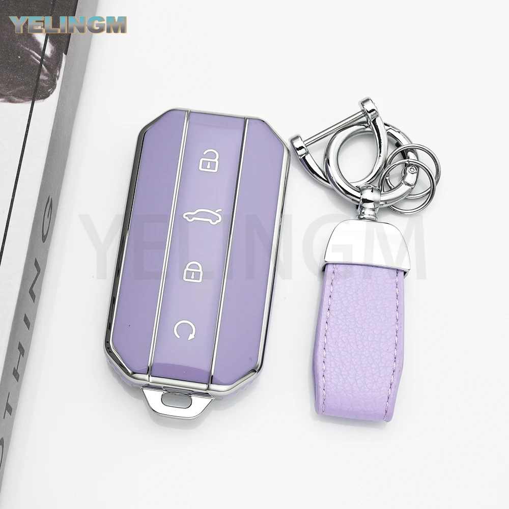 Schlüsselhülle Schlüssellos-Zubehör für Chery Jaecoo J7 J5 7 5 Modischer Autoschlüssel-Schutz TPU Autoschlüssel-Etui Tasche