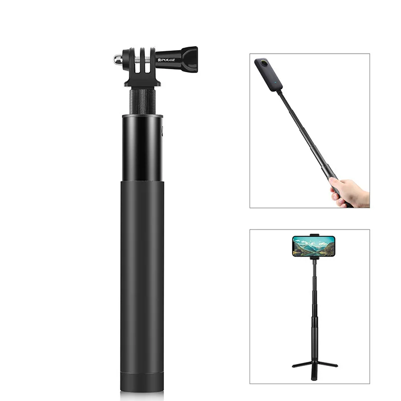 

Universal Extendable Aluminum Alloy Selfie Stick Monopod for Gopro Hero SJcam DJI OSMO Insta 360 Action Cameras