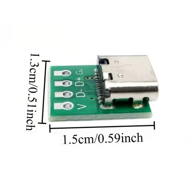 5Pcs Type C Connector 16Pin Test PCB Board Plate Adapter USB 3.1 Socket for Data Line Wire Cable Transfer Charging Board Expand
