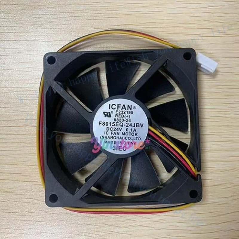 

LL 1 pc. Cooling Fan 8015 DC24V 0.1A 8CM 3Pin- F8015EQ-24JBV