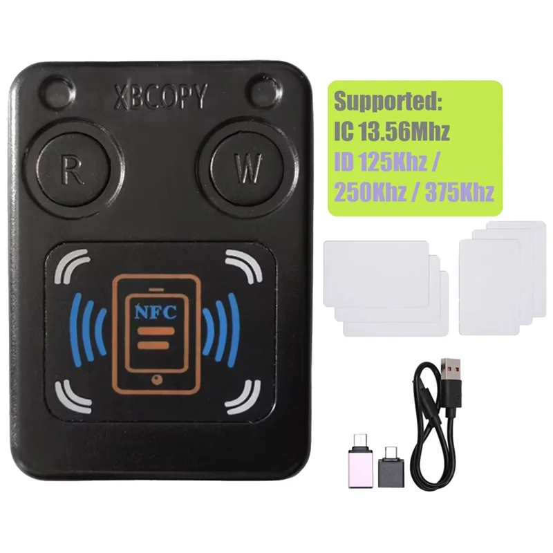 SQPP-NFC قارئ بطاقات الشريحة الذكية RFID ناسخة + 3XCUID/بطاقة UID IC 13.56Mhz ID 125K 250K 375K RFID رمز استنساخ الناسخ