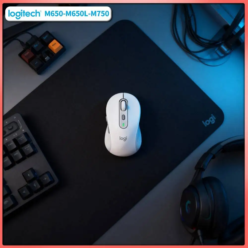Logitech M650/M650L Ergonomic Mouse - 4000 DPI Sensor, 5 Custom Buttons, Multi-Platform Support, 20-Month Bluetooth Battery