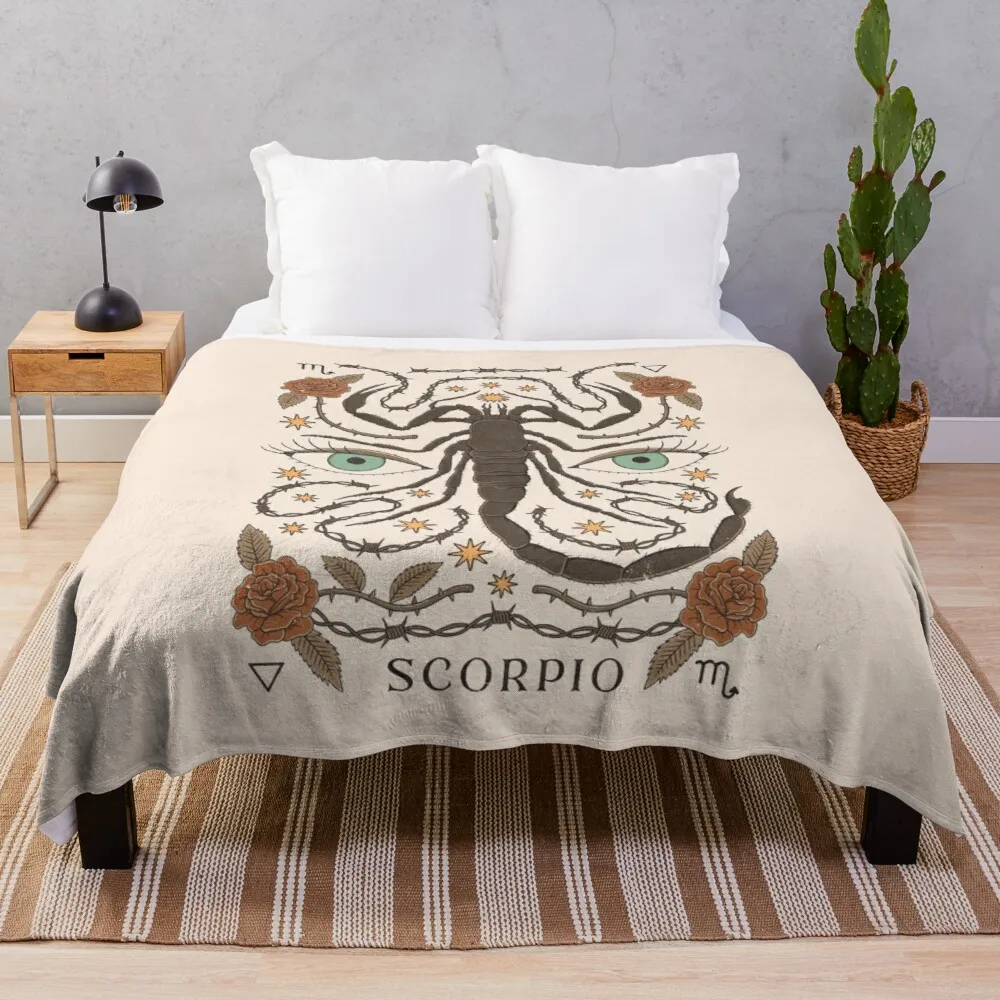 

Scorpio Throw Blanket Velor Blankets Large Blanket Custom Blankets