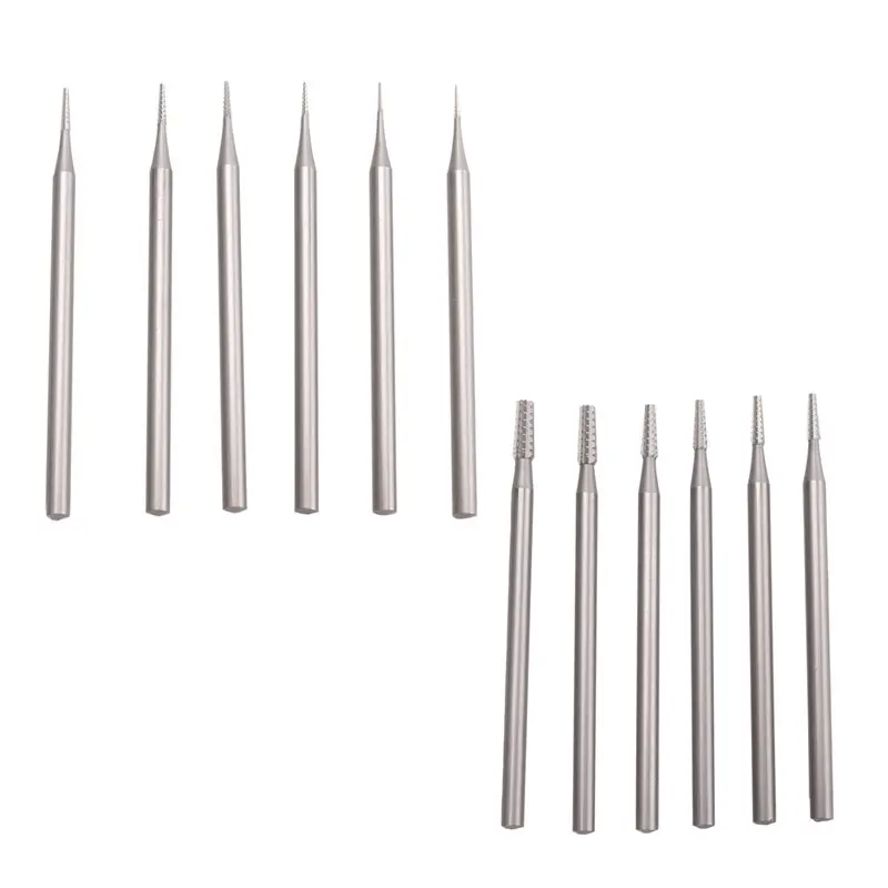 

Набор фрез для ювелирных изделий N04R, 12 шт. - Конические фрезы с хвостовиком 3/32 дюйма, для гравировки и резьбы по камню, инструменты для ювелирных работ
