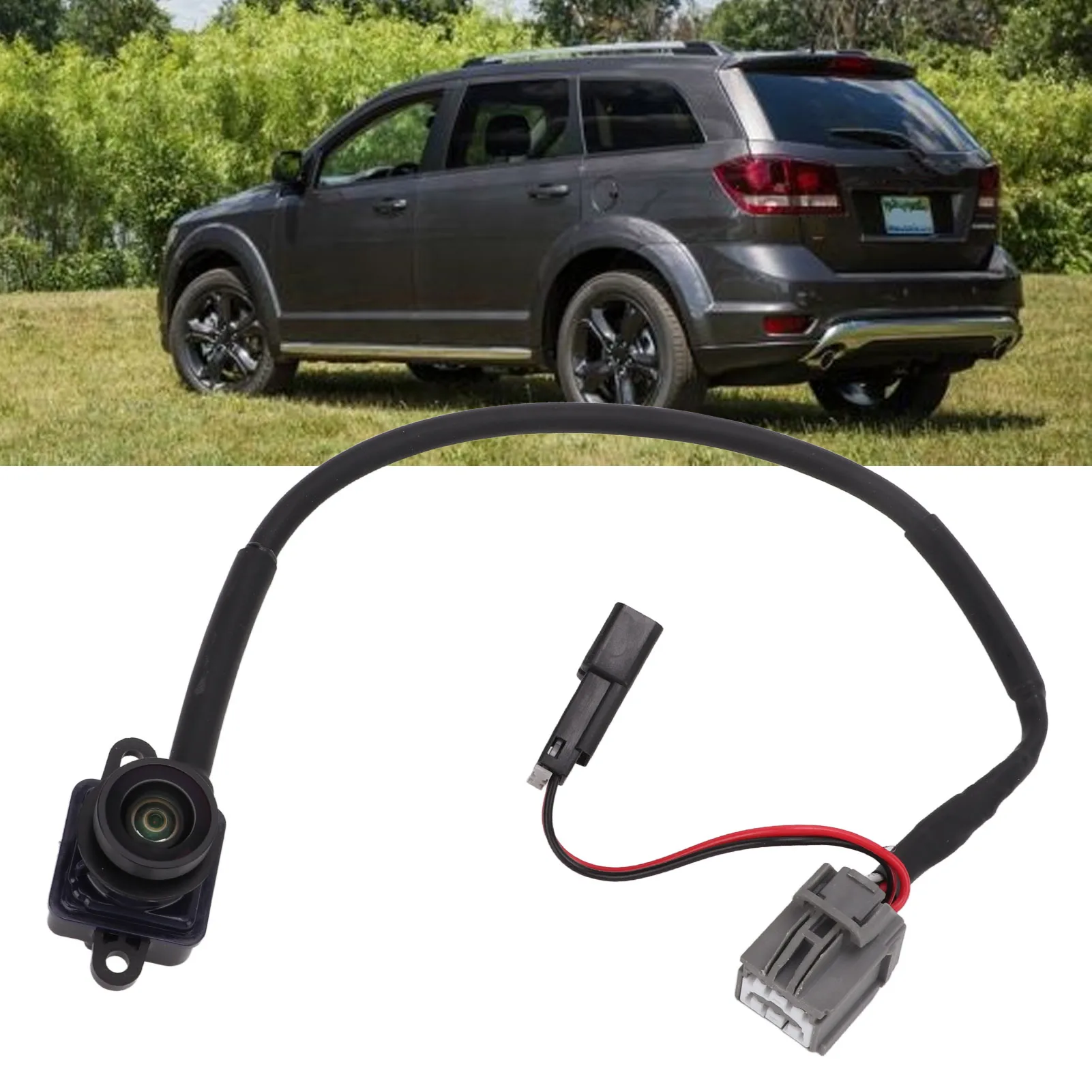 Backup Camera Reversing Camera Rear View Camera 56054158AB Clear Image IP68 Waterproof Replacement for  JOURNEY 2011‑2020