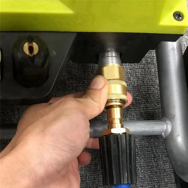 

ABRM-4Pcs M22-14Mm To 1/4In Pressure Washer Adapter Set, Power Washer Fittings Adapter Pressure Washer Fast Connect Kit
