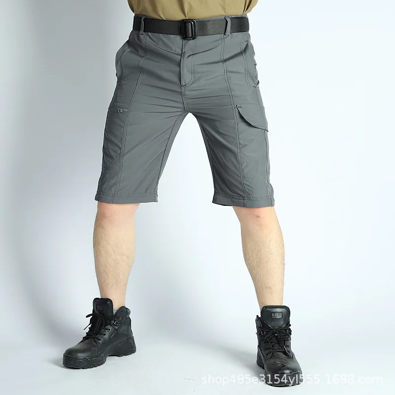 Pantalones tácticos para exteriores de fábrica, pantalones cortos largos cortos de secado rápido de doble uso para hombres con múltiples bolsillos, pantalones de trabajo para hombres