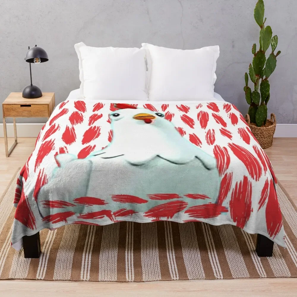 

Funny White Chicken -Chickalleta Throw Blanket Flannels Furry for winter Bed Fashionable Blankets