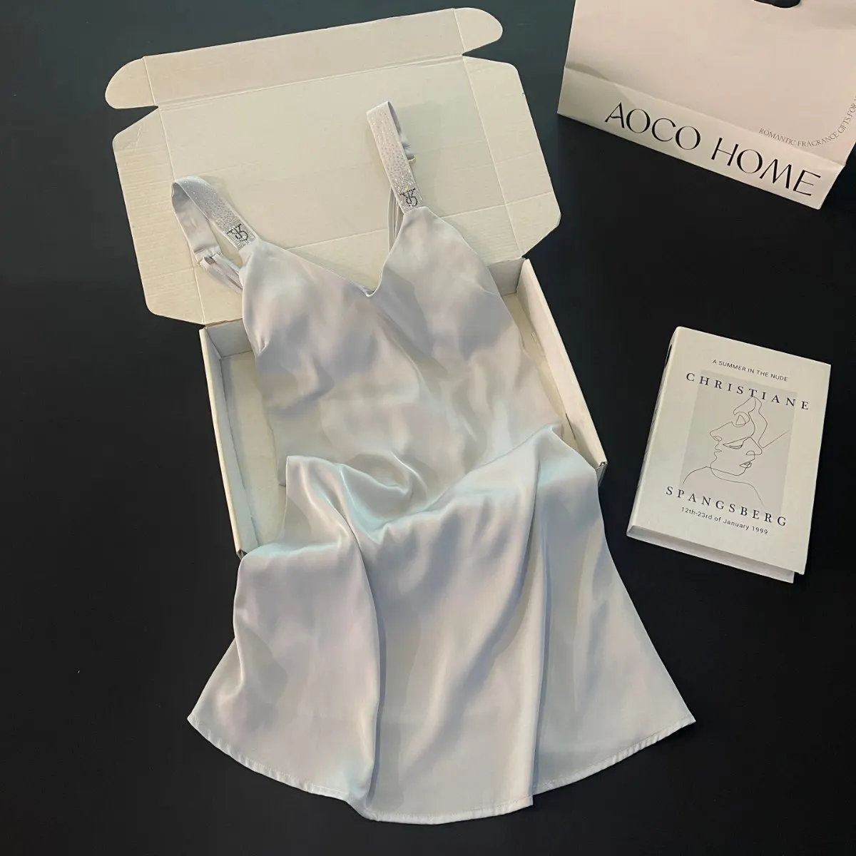 Lencería Sexy de Seda Fría para Mujer, Estilo 2025, con Relleno en el Pecho, Ropa de Dormir de Gran Tamaño, Estilo Pure Desire