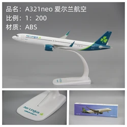 1:200 A321NEO AEOLINGUS Plastic Airplane Model Toys Aircraft Plane Model Toy Assembly for Collection