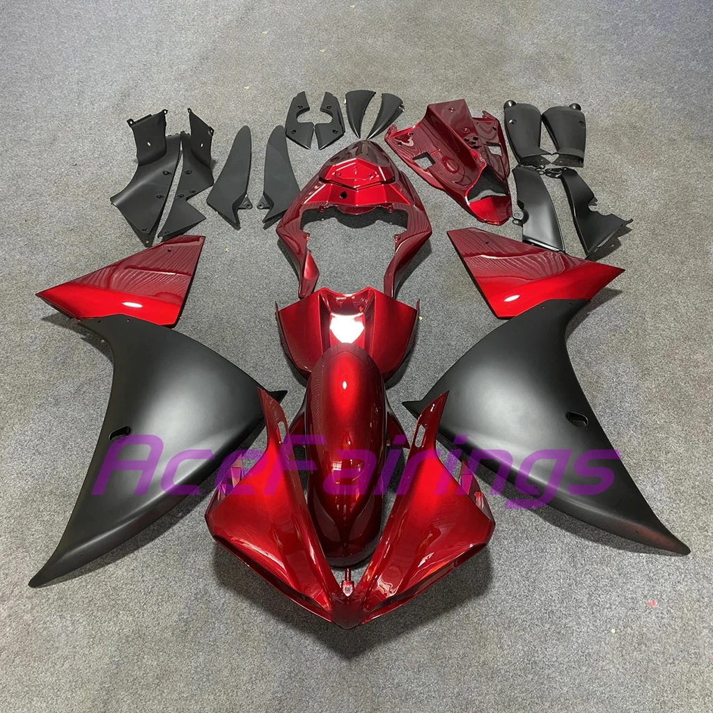 Motorcycle Fairing Set 2012 2013 2014 YZF R1 Black Red Bodywork Fairings Cover Perfect Fit for 12 13 14 Yamaha YZF-R1