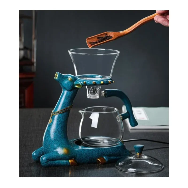 Lazy Person Tea Maker Yilu Youyou Semi-automatic Tea Set Magnetic Suction Tea Pot Automatic Creative Pot