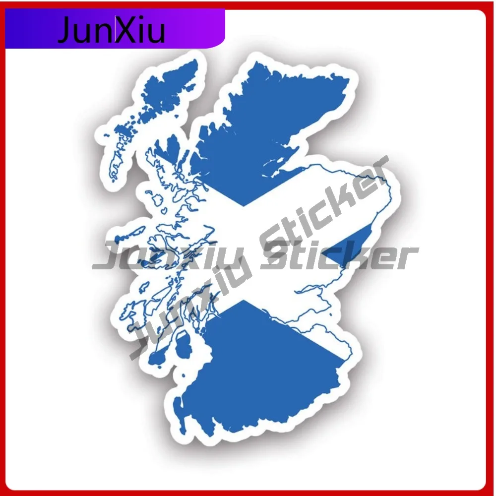 

Scotland Shaped Scottish Flag Sticker Uv Protected Decals State Flag Patriotic Car Sticker Vinyl Decal Die Cut Sun Protection