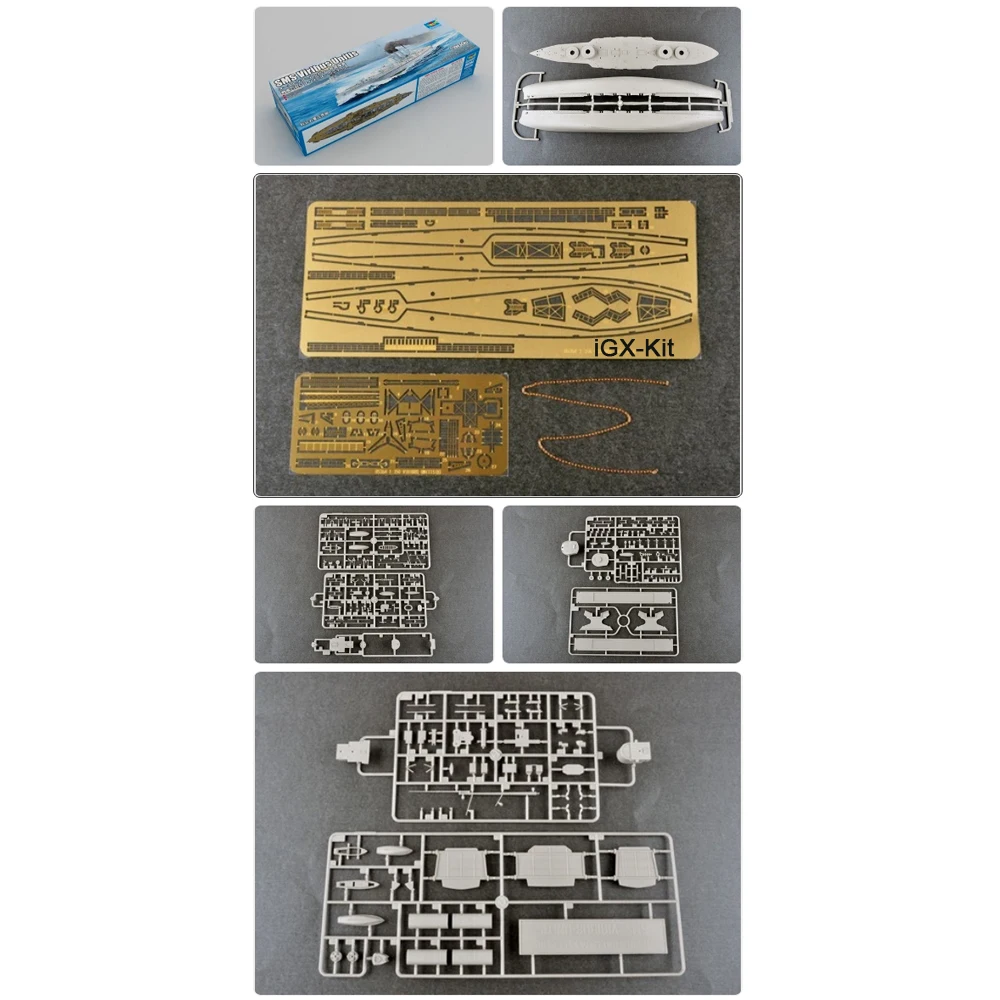 

Trumpeter 05364 1:350 Scale Hungarian Navy SMS Viribus Unitis Tegetov Class Dreadnough Battleship Plastic Model Kit Building