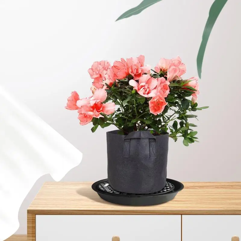 

Water Tray for Plants Breathable Self-Watering Base with Grow Bags Reusable Bottom Watering Saucer for Seedlings Vegetables