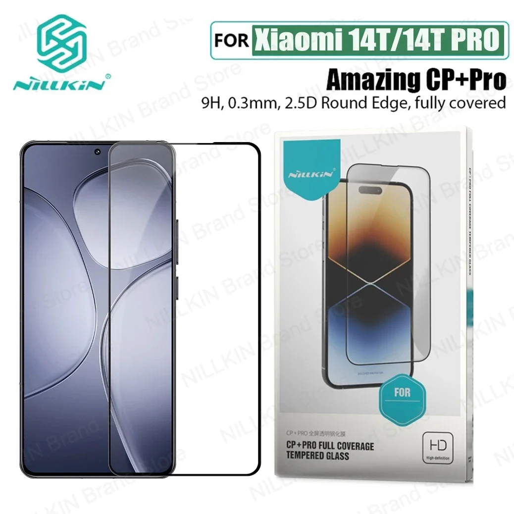 Nillkin For Xiaomi Mi 14T Pro Tempered Glass Amazing CP+PRO Anti-Explosion 2.5D Fully Screen Protector For Xiaomi 14T Glass Film