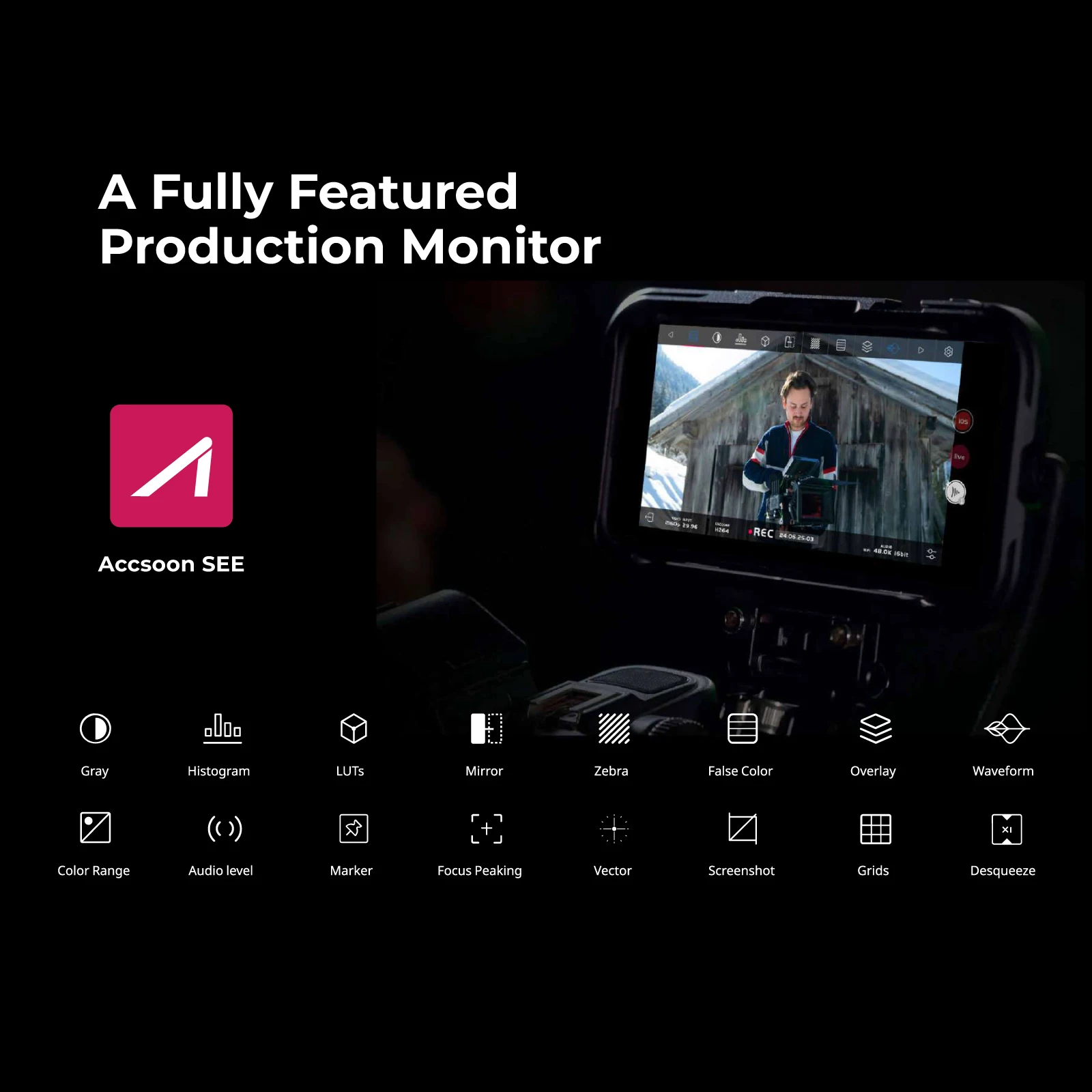 Accsoon Seemo 4K Video Capture Adapter to USB C IOS Real-time Monitoring/Streaming/Recording For iPhone ipad SD Card Reader