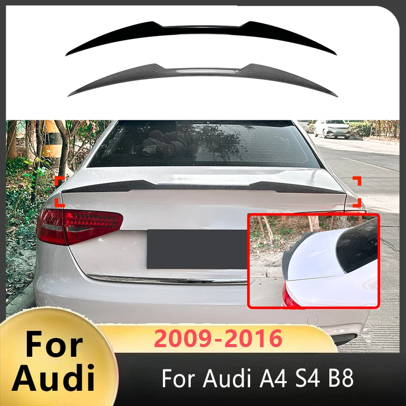 

Для Audi A4 S4 B8 2009 2010 2011 2012 2013 2014 2015 2016 автомобильный задний спойлер багажника хвостовое крыло автомобильные модификации Запчасти