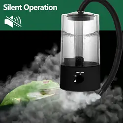 Reptile Fogger Humidifier Automatic Shutdown Prevents Dry Running Large Capacity for Turtle Chameleon Terrarium Fog Machine