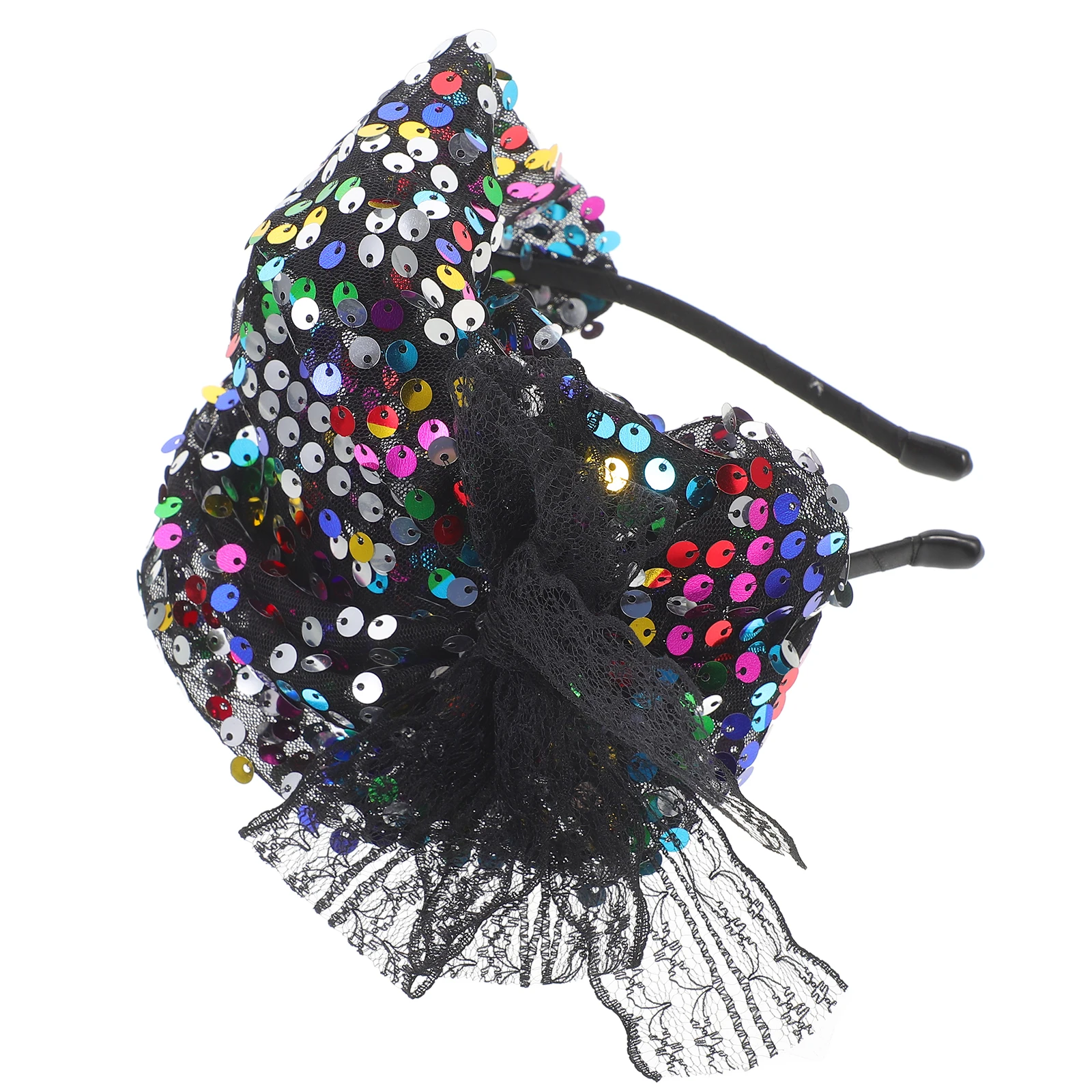 

Fish Scale Sequin Headb Retro Women Hair Accessories Wedding Party Fascinator Hat Colorful Half Cap Lightweight Proper Size