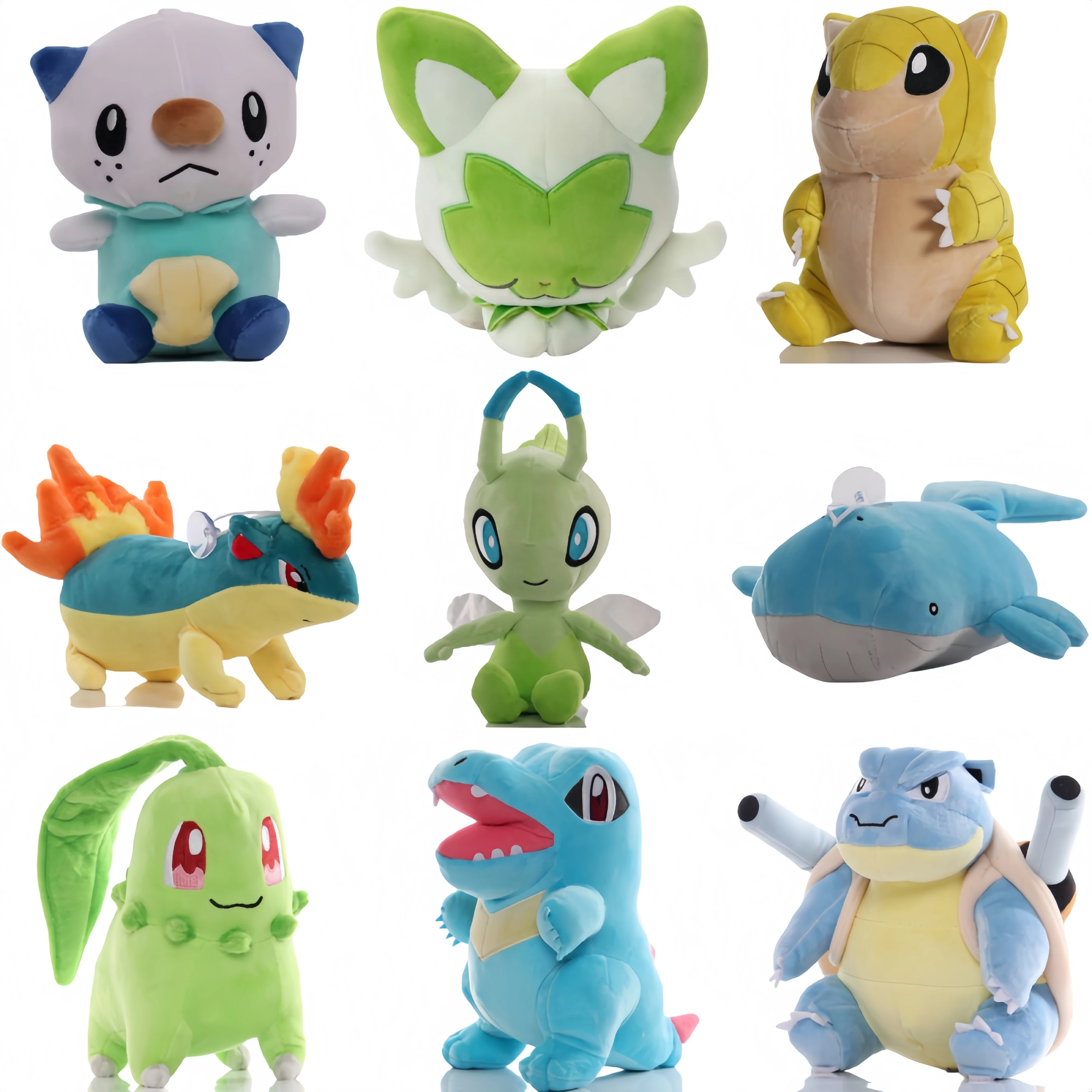 

Pokemon Pikachu Plush Gengar Jirachi Celebi Quilava Sprigatito Oshawott Wailord Chikorita Peluche Toys Hobbies Exquisite Gift