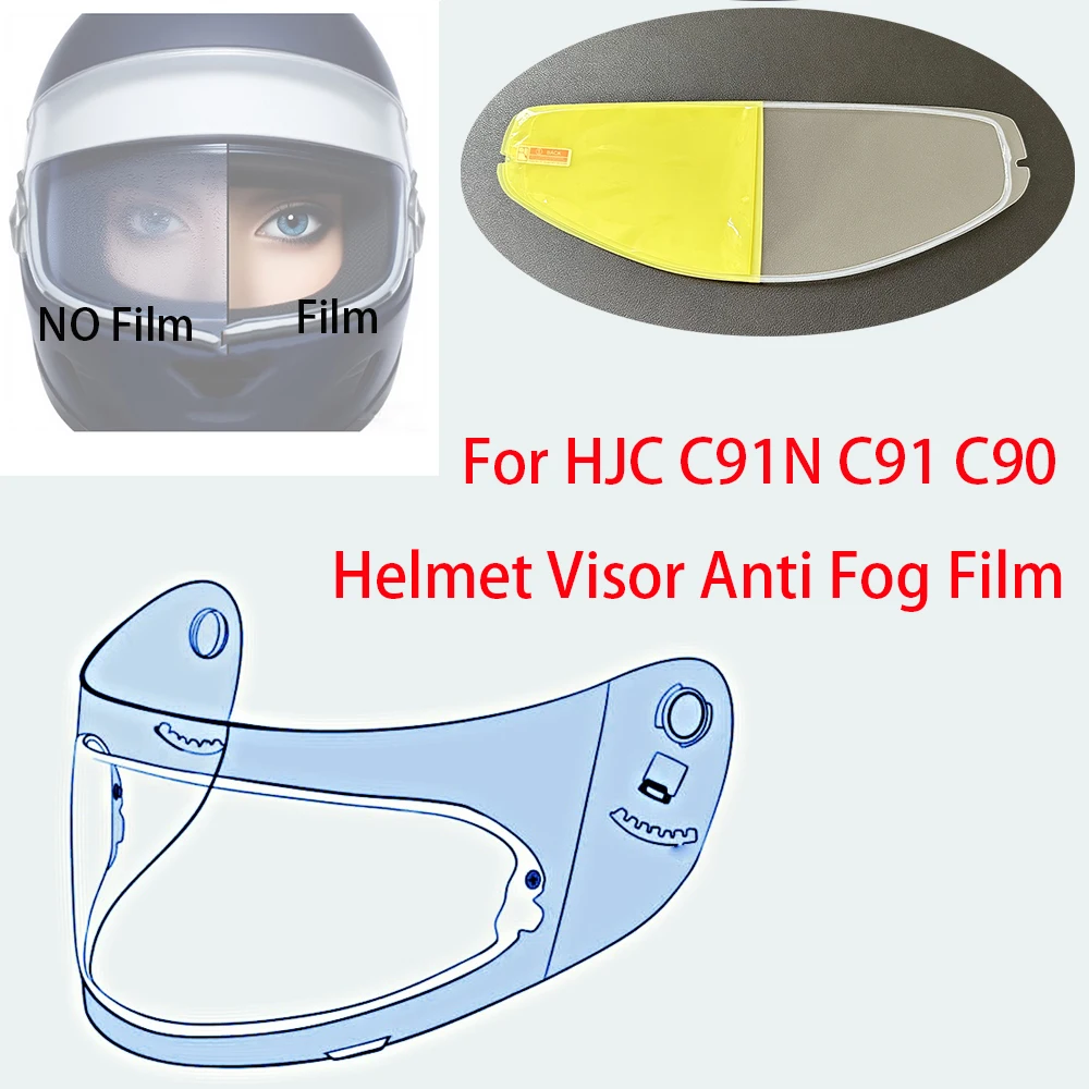 

Motorcycle Helmet Film Anti Fog Film Visor Shield Fog Resistant For HJC C91N C91 C90 Lens Helmets Accessories