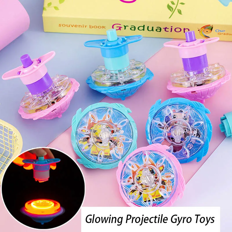 

5 шт. светящиеся игрушки-гироскопы, забавные красочные флэш-катапульта, гироскоп, ностальгия детства, детские игрушки для снятия стресса