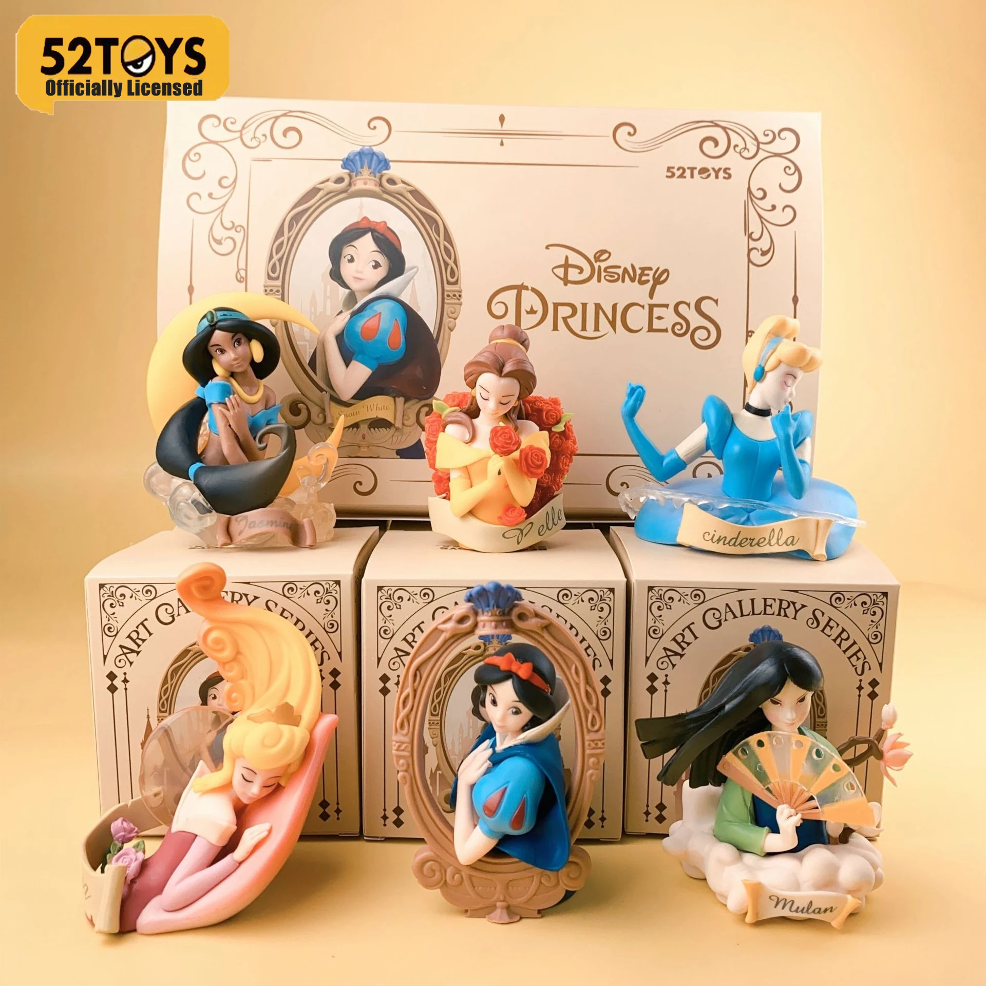 Figuras de Personajes de Princesas de 52toys, Lindas Figuras de Princesas de Dibujos Animados, Mini Figuras Coleccionables, Juguetes Sorpresa en Bolsa Ciega, Regalos para Niñas