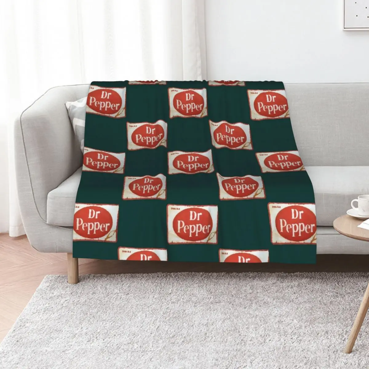 

Vintage Rusty Dr. Pepper Soda Sign Throw Blanket Thermals For Travel Bed linens Designers manga Blankets