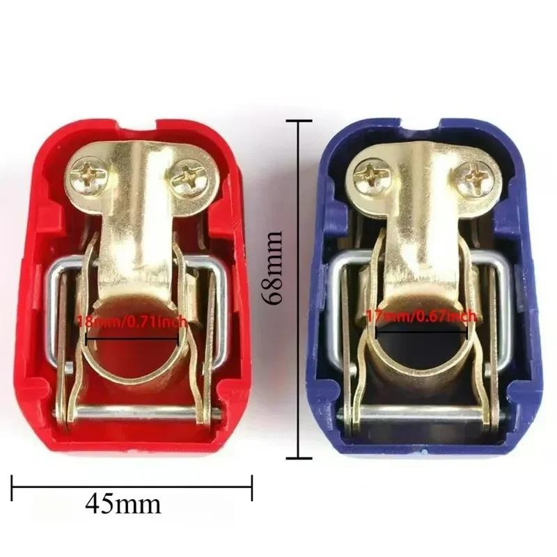 المشابك أعلى آخر كليب 1 زوج لإطلاق موصل السيارة بطارية موصلات طرفية البطارية لوحة سلبية وإيجابية #1