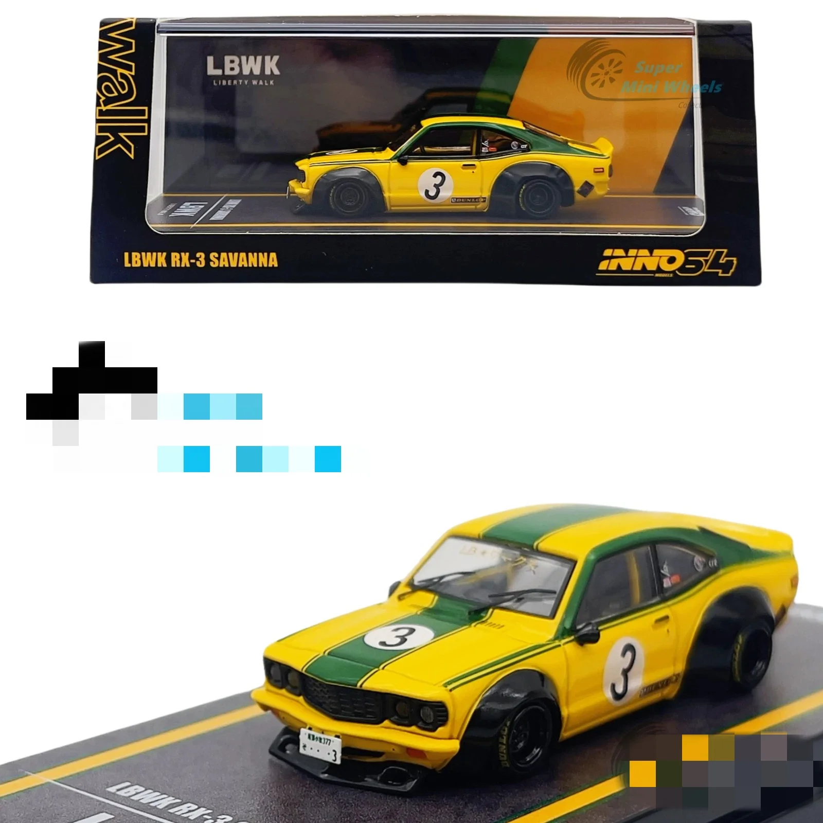 

INNO64 1:64 LBWK RX-3 Savanna литая под давлением модель автомобиля, коллекция ограниченного выпуска, игрушки для хобби