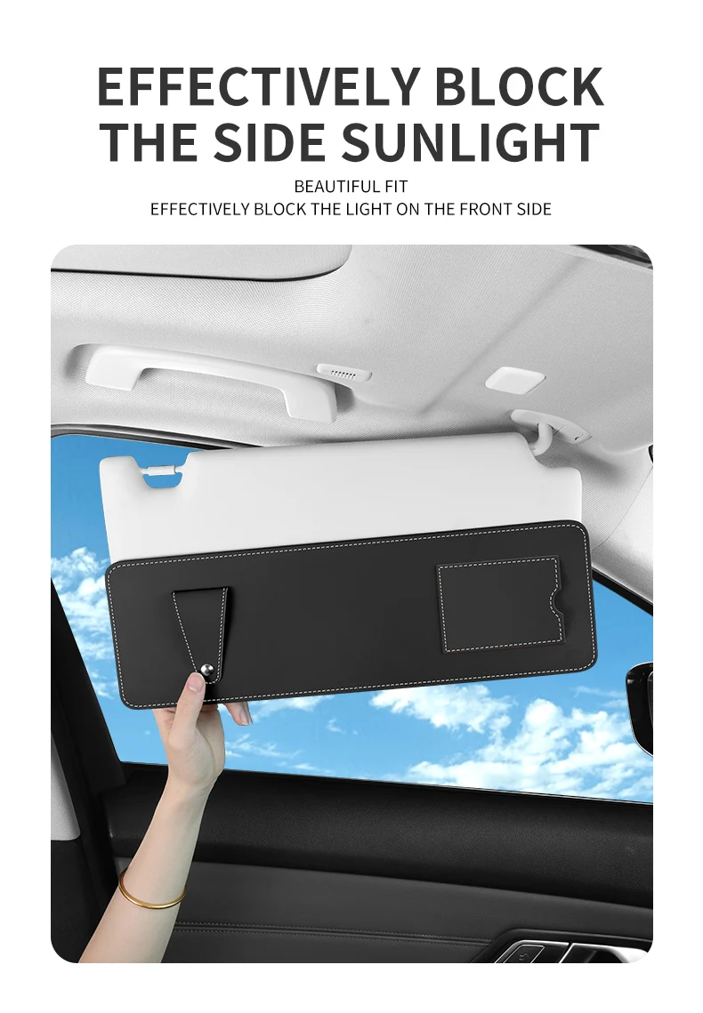 Neue Auto-Sonnenblenden-Verlängerungszubehörteile, Auto-Sonnenblenden-Verlängerer, Blendschutz, Sonnenschutz, Universelle Auto-Sonnenblenden-Kartenhalterung – Detail 8