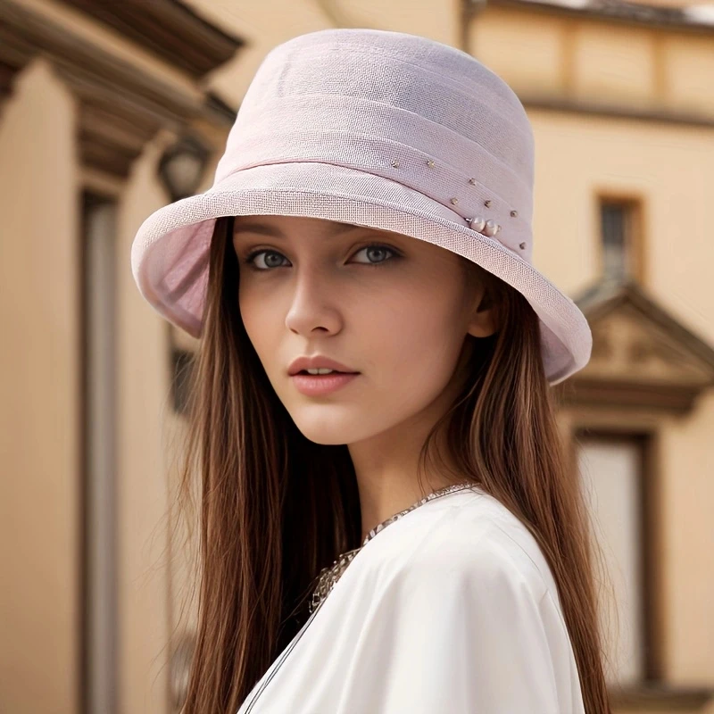 High end hat for women, thin summer sun protection hat, UV resistant sun hat, new spring and autumn fashionable fisherman hat