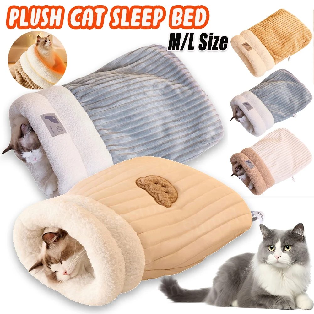 Warm Cat Sleeping Bag Comfortable Soft Cat Bed Tunnel Cat Nest Pet House for Cats Lovely Kitten Nest Sofa Cat Accessories