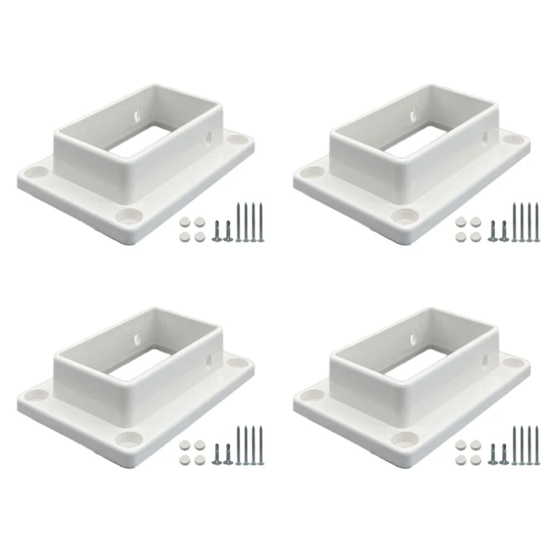 

Heavy Duty Railing Connector White Plastic Fence Bracket For Balcony And Garden Fence With Easy Installation HX6C