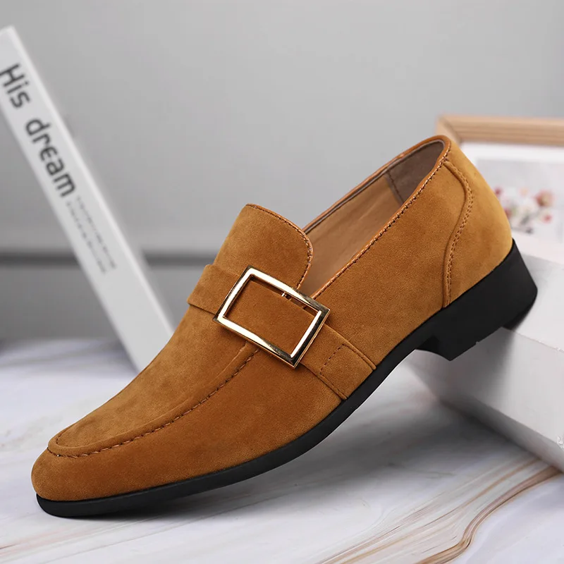 Sacha - Heren - Taupe suède loafers met kwastjes - Maat 42