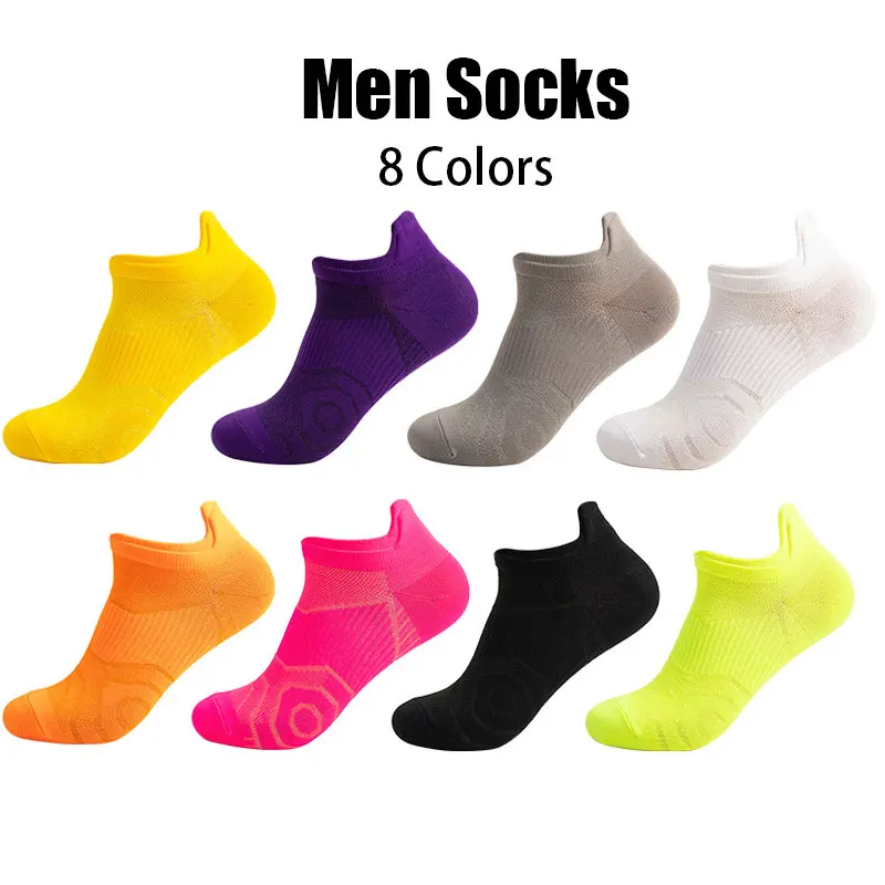 8 Pairs Men’s Athletic Socks Low Cut Cushion Running Socks Breathable Comfort for Sports Work Hiking Basketball Sport Socks