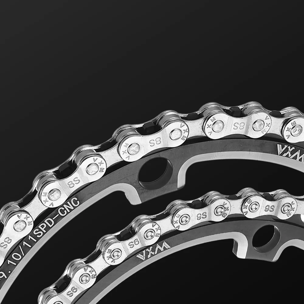 VXM Bicycle Chain 116L 8 9 10 11 12 Single Speed Silver Ultralight,Variable,For Mountain Road Bike 24/27/30