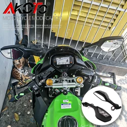 Motorcycle Rearview Rear View Side Mirrors with LED Turn Signal Light For Kawasaki ZX-4RR ZX4RR ZX4R ZX25R ZX-25R ZX 25R 4R 2023