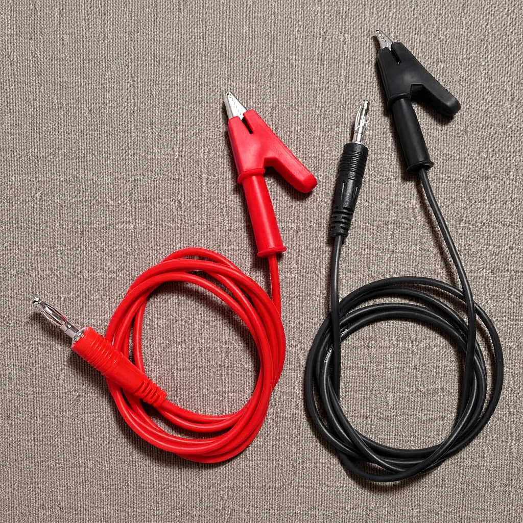 

2Pcs Test Line Banana Plug to Alligator Clip Wire Set Red Black 18Awg 4Mm Diameter 1 Meter Long Test Probe Lead Electrical