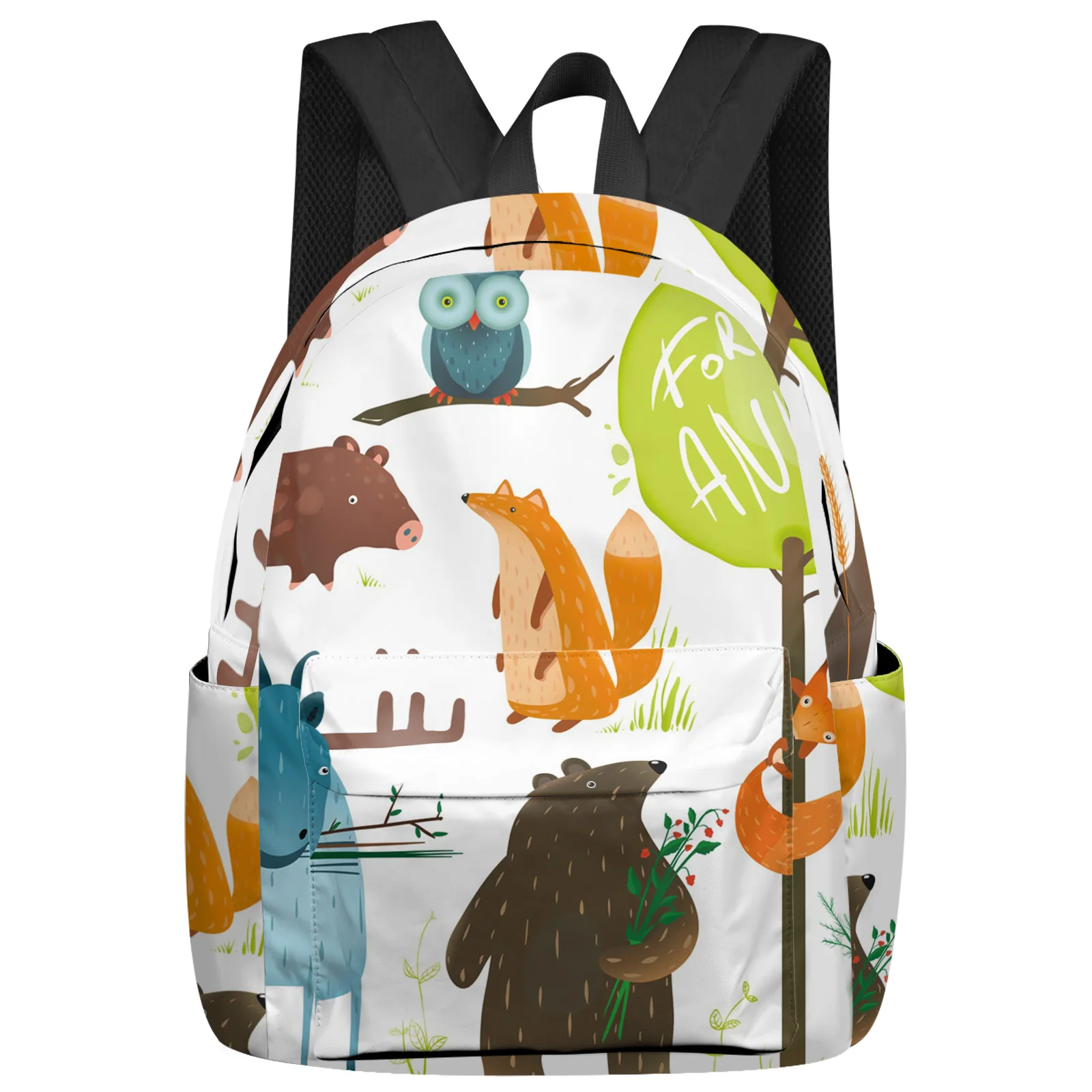 

Animal Cartoon Forest Large Capacity Multi Pocket Travel Backpacks Schoolbag For Teenager Women Laptop Bags Rucksack